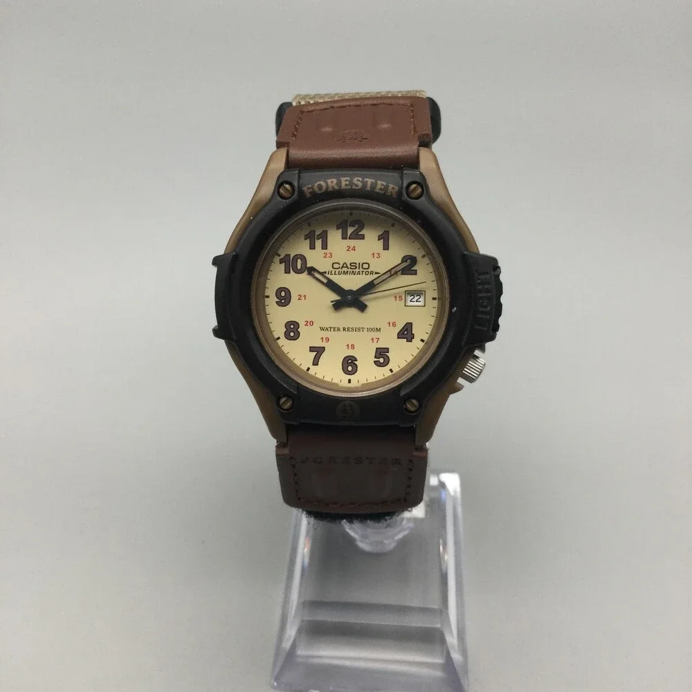 Casio Forester Mens Watch 42mm Cream Dial Illuminator 5405 FT-500W New Battery